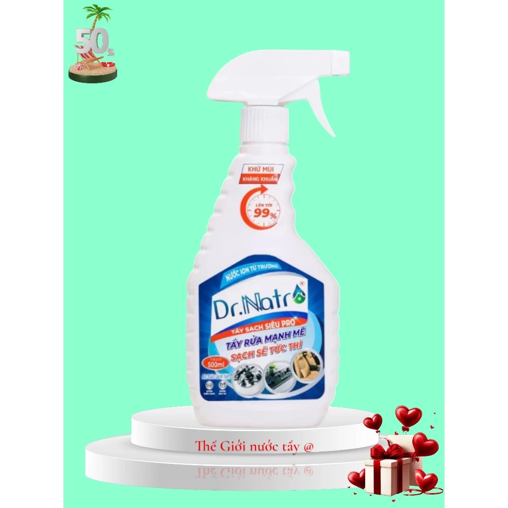 Chai tẩy rửa nhà bếp đa năng Dr Natro 500ml siêu sạch mọi vết bẩn công nghệ ION TỪ TRƯỜNG làm sạch