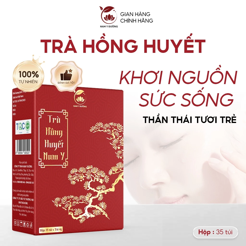 Trà Hồng huyết Nam Y bởi Tiến sĩ Trần Hoàng Hải giúp bồi bổ máu, cân bằng nội tiết tố