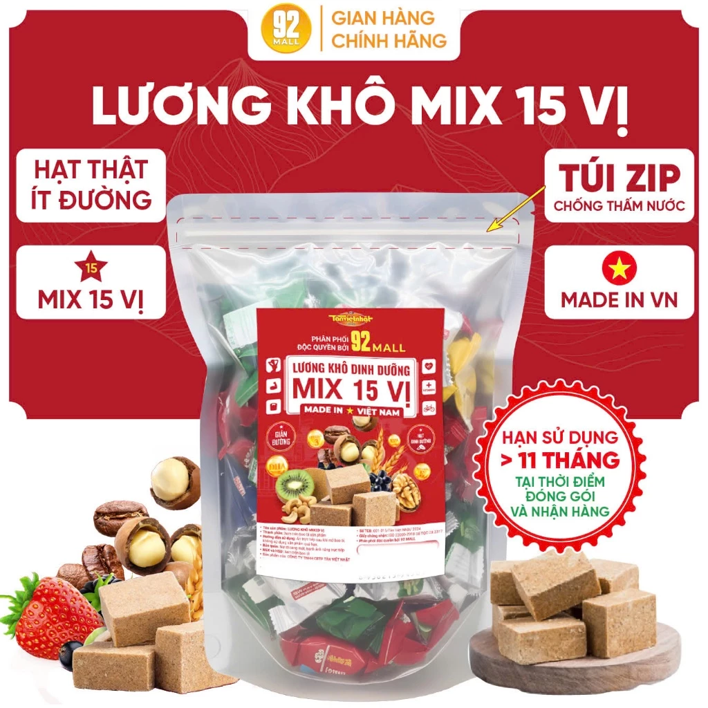 [TIẾT KIỆM] BỊCH 5KG Lương Khô Mix 15 Vị Hạt Dinh Dưỡng Và Trái Cây Dùng Để Ăn Vặt Ăn Sáng Thay Bữa