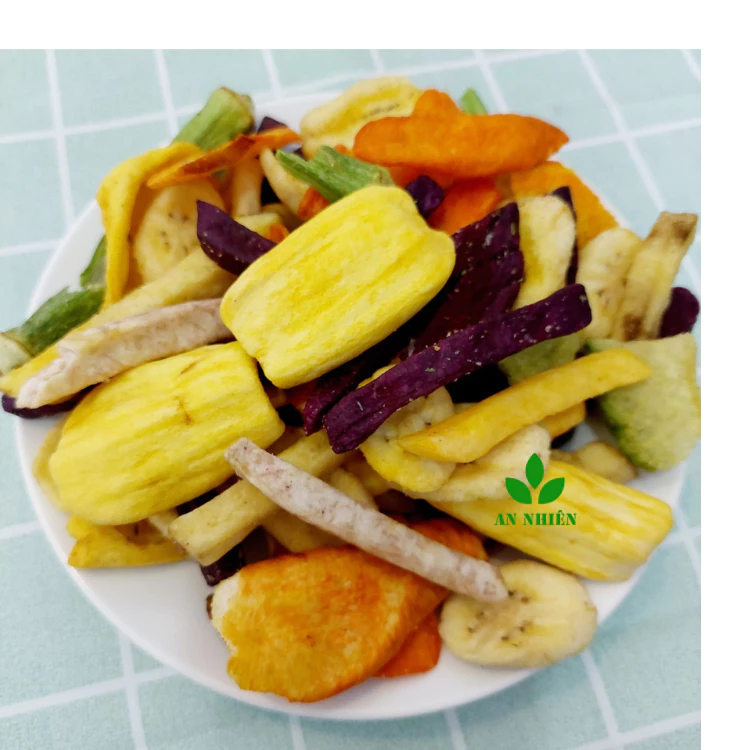 Trái cây sấy rau củ sấy An Nhiên 500gr hàng vụn giòn ngon