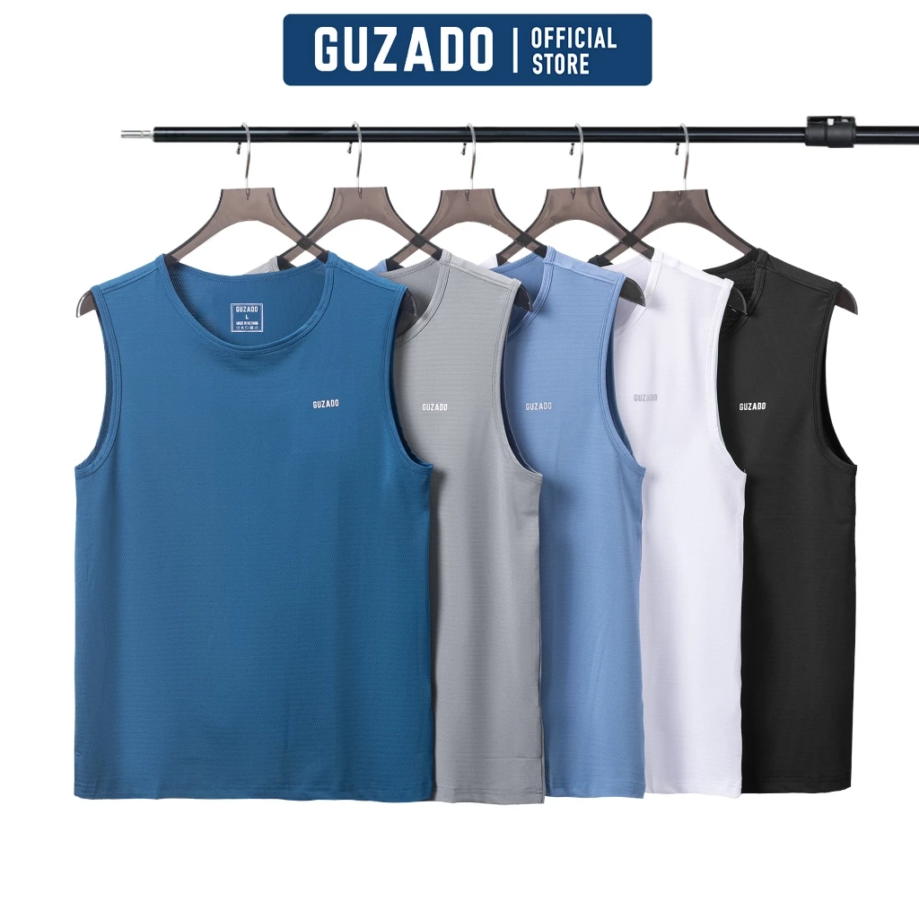 Áo Ba Lỗ Nam GUZADO Chất Coolmax Siêu Mát, Nhẹ Thoáng Khí, Vận Động Thể Thao Linh Hoạt GTT01