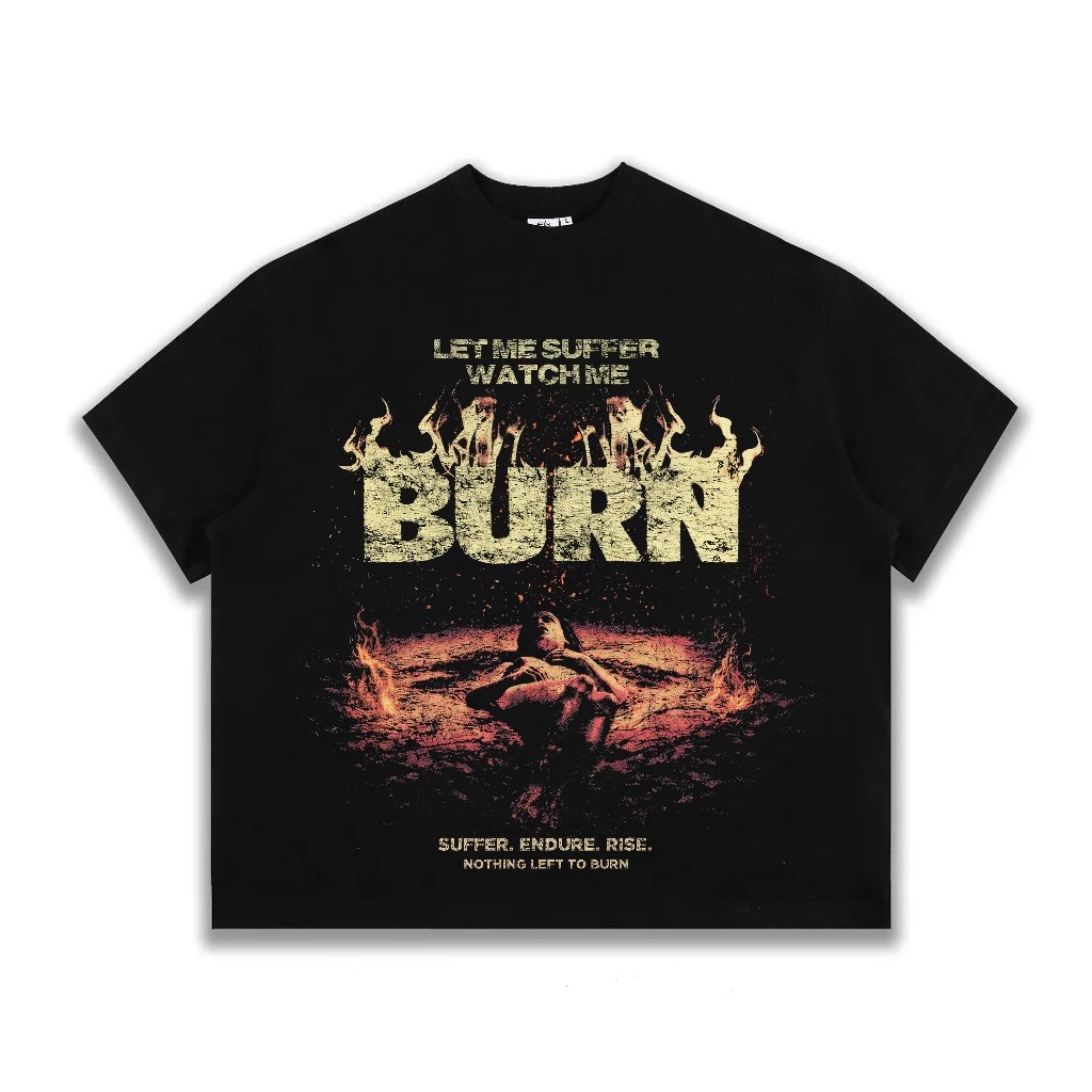 [ New Collection ] SLICK - Áo Thun Form Big Boxy 'BURN' Cotton 100% - Local Brand THE SLICK WAY UNISEX
