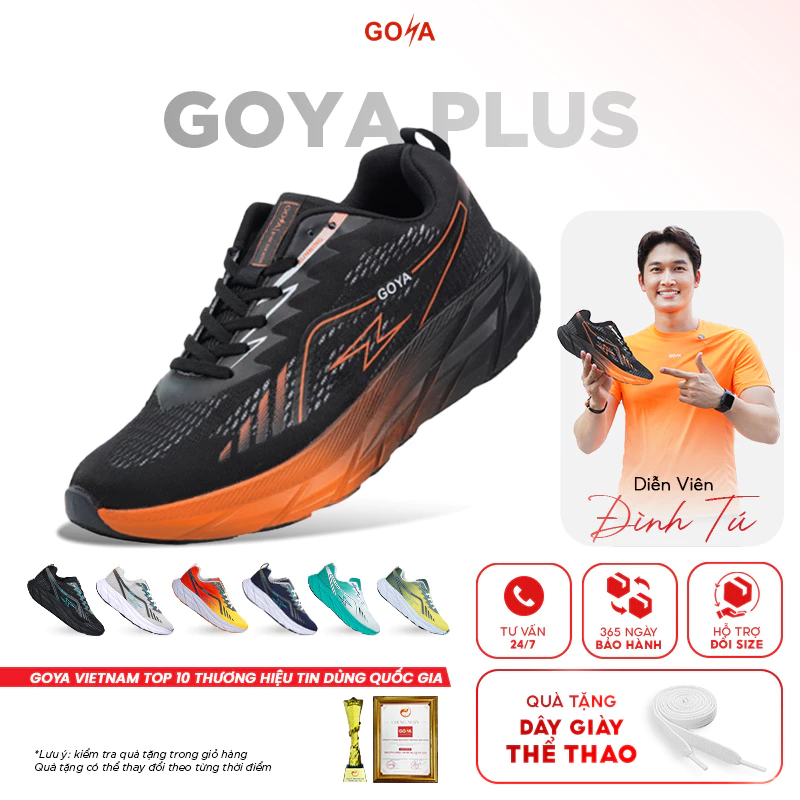 Giày thể thao chạy bộ nam nữ Goya Plus năm 2026 Công nghê EVA Foam mới nhất, nhẹ êm, nẩy vượt trội