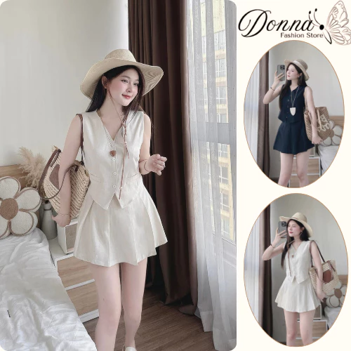 đồ bộ nữ,set đồ nữ in hoạt hình áo thun trắng phối quần suông dài chất vải cotton mền thoáng hút mồ hôi Donna hcom25561