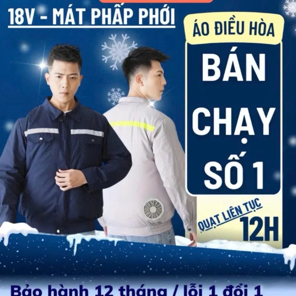 Áo điều hòa Nhật Bản Japan 98000mAh, Quạt 9 cánh không chổi than, làm mát nhanh, bảo hành 12 tháng chính hãng T99