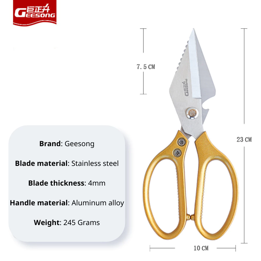 Kéo nhà bếp đa chức năng Geesong–Kéo cắt gà vịt gia cầm & xương cao cấp thực phẩm có lưỡi rộng-Kéo chị Hồng Nhung review