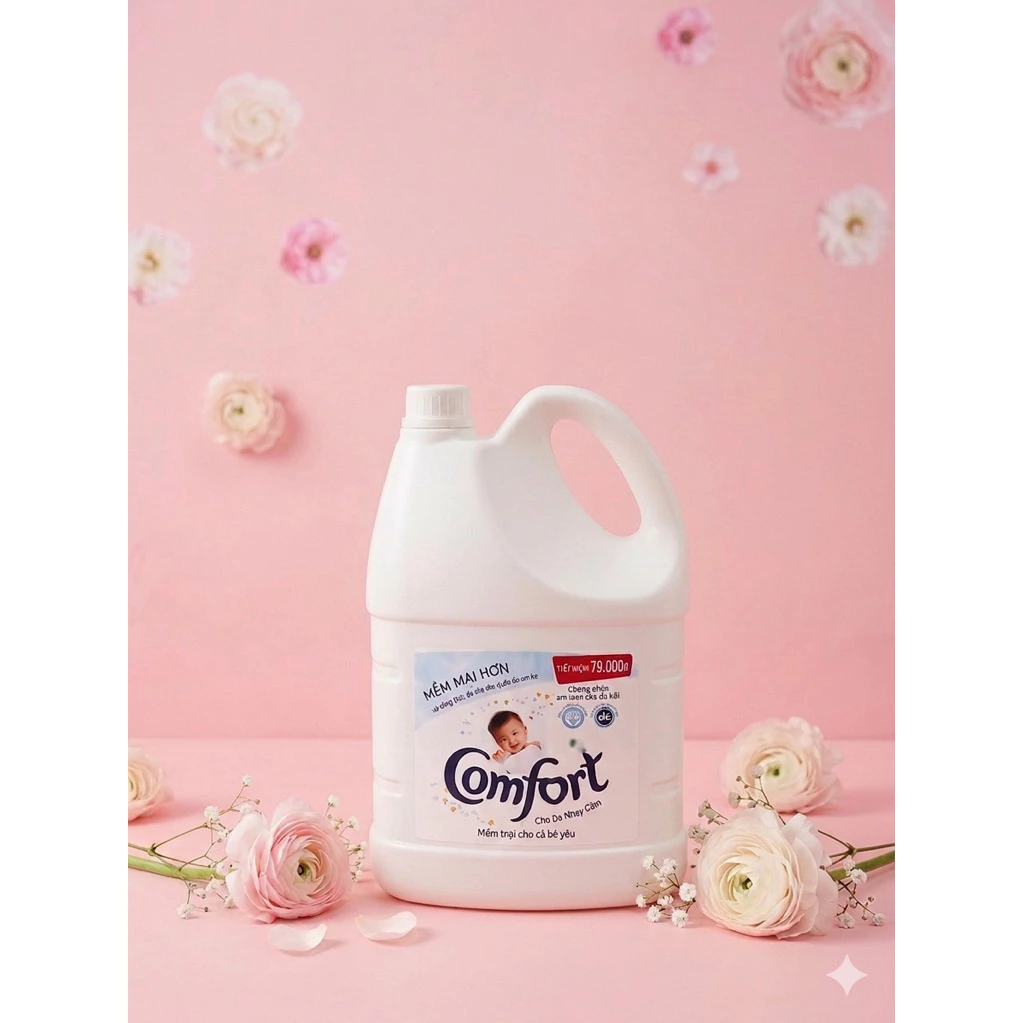 Nước Xả Vải Comfort Can Lớn Siêu Thơm Siêu Tiết Kiệm Dịu Nhẹ Cho Da 3800ml