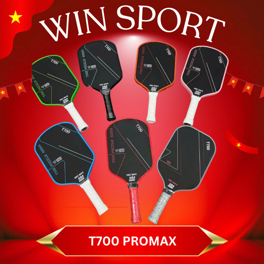 ( TẶNG QUẤN CÁN )VỢT PICKLEBALL T700 PRO và PRO MAX CAO CẤP CÔNG THỦ TOÀN DIỆN PHÙ HỢP MỌI LỨA TUỔI