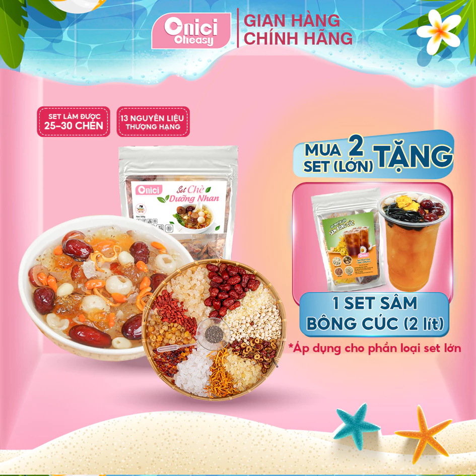 Set nguyên liệu nấu chè dưỡng nhan 25 30 chén Bếp Của Mẹ Onici