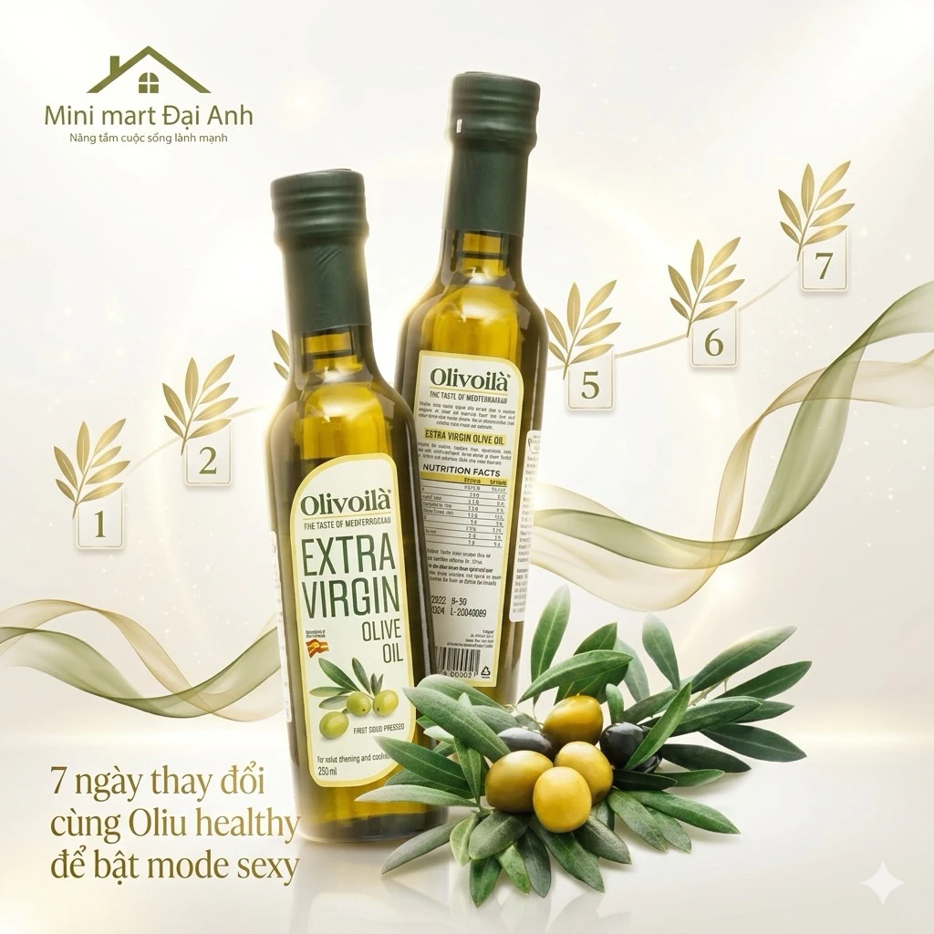 [Chính hãng] Dầu Oliu Nguyên Chất Olivoilà Extra Virgin Chai 250ml