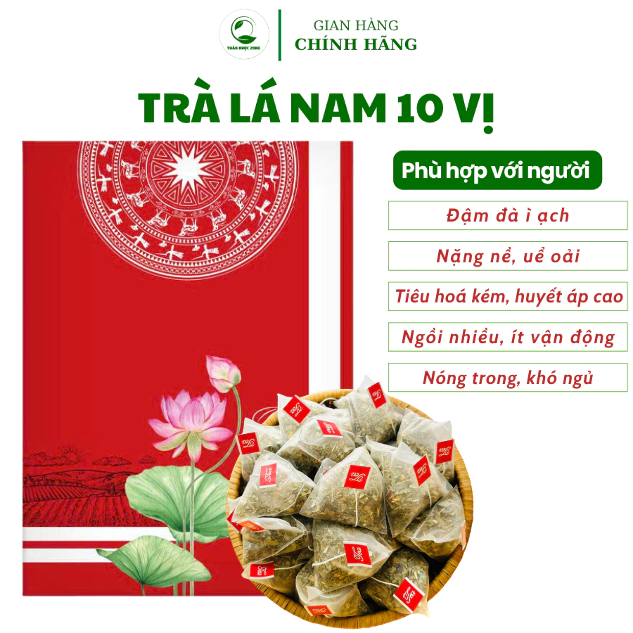 [Có Giấy VSATTP] Trà Lá Nam 10 Vị Thảo Dược Zone
