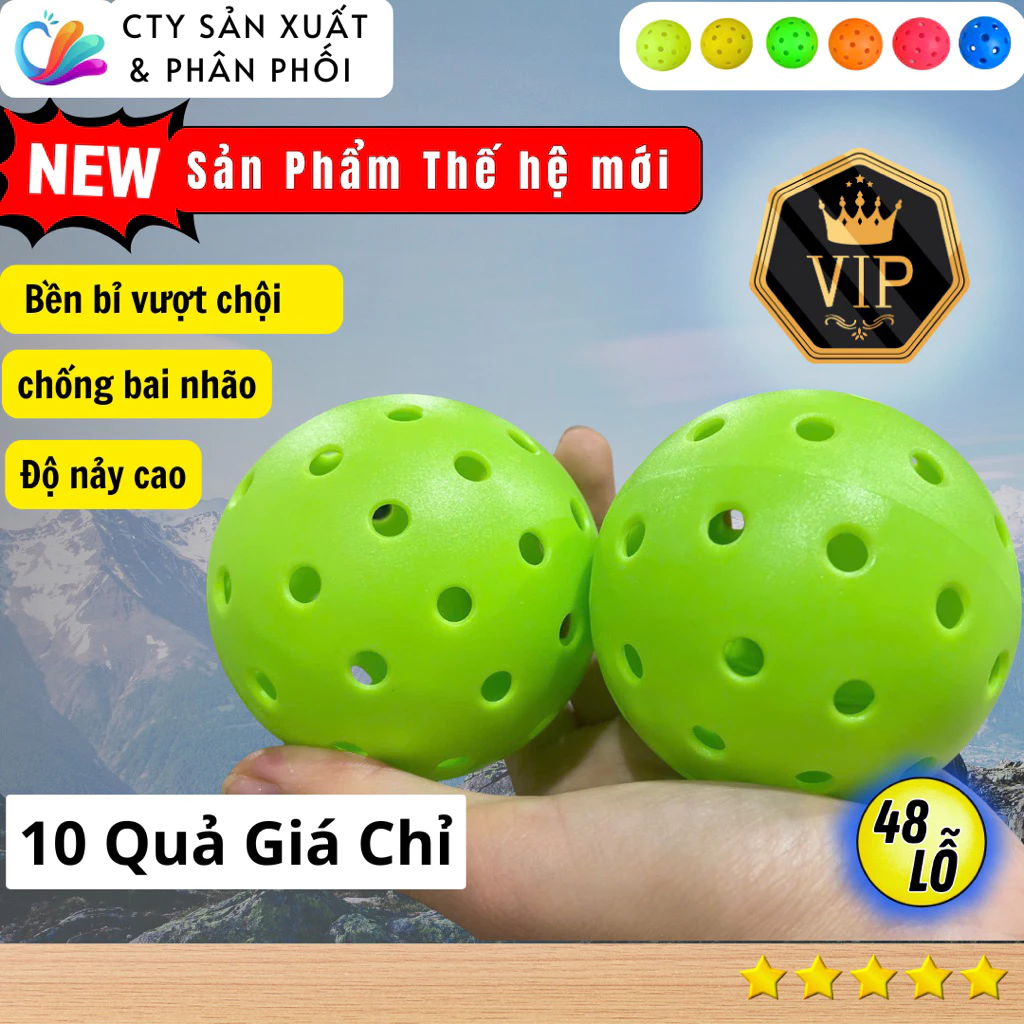 Bóng Tập PICKLEBALL, 40 vs 48 Lỗ, Peacock Sport