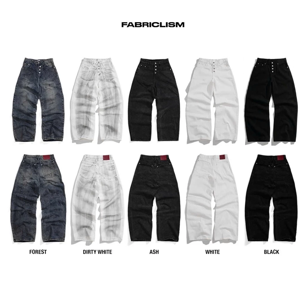 QUẦN JEANS FABRICLISM WASHED 4-BUTTONS FBLS - QUẦN JEANS WASH THỦ CÔNG 12OZ - ĐÃ XỬ CO RÚT - 059