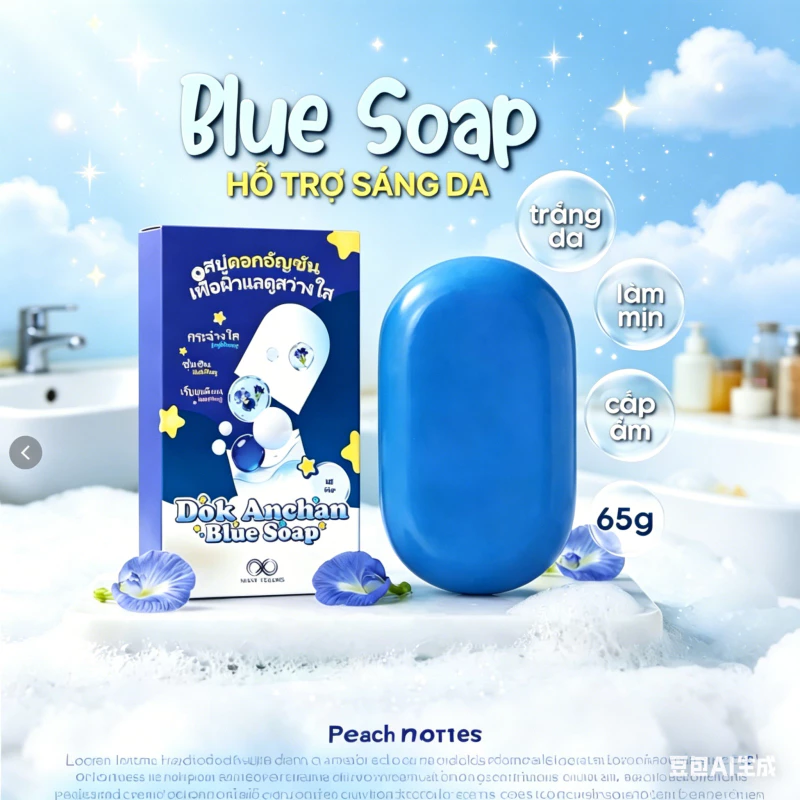 Xà Phòng Thái Dok Anchan Xanh 65g Làm Sáng Da Dưỡng Ẩm Thanh Xà Phòng Làm Mịn Cơ Thể Tự Nhiên