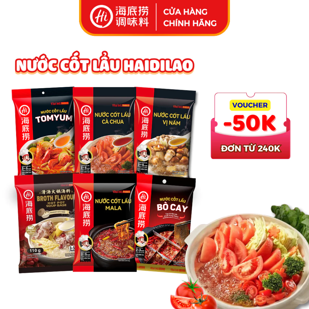 Nước Cốt Lẩu Haidilao Chuẩn Vị Trung Hoa, Đậm Vị, Thơm Ngon