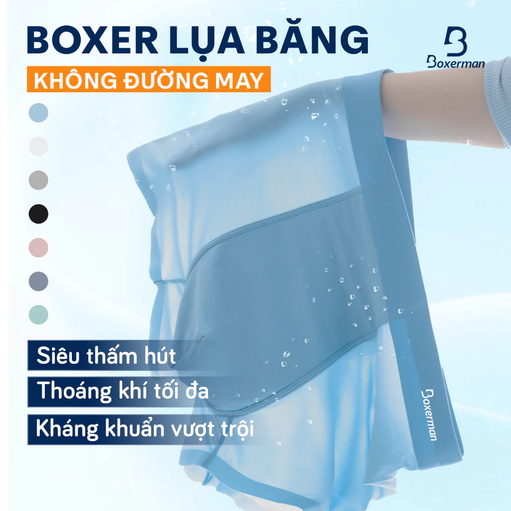 Combo 3 - 6 Quần lót nam boxer Profit BOXERMAN, Quần boxer nam lạnh, thoáng khí, kháng khuẩn,khử mùi