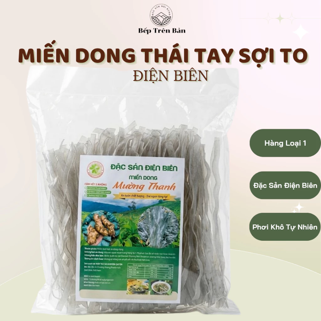 Miến dong sùng bầu, miến dong sợ to thái tay đặc sản điện biên beptrenban