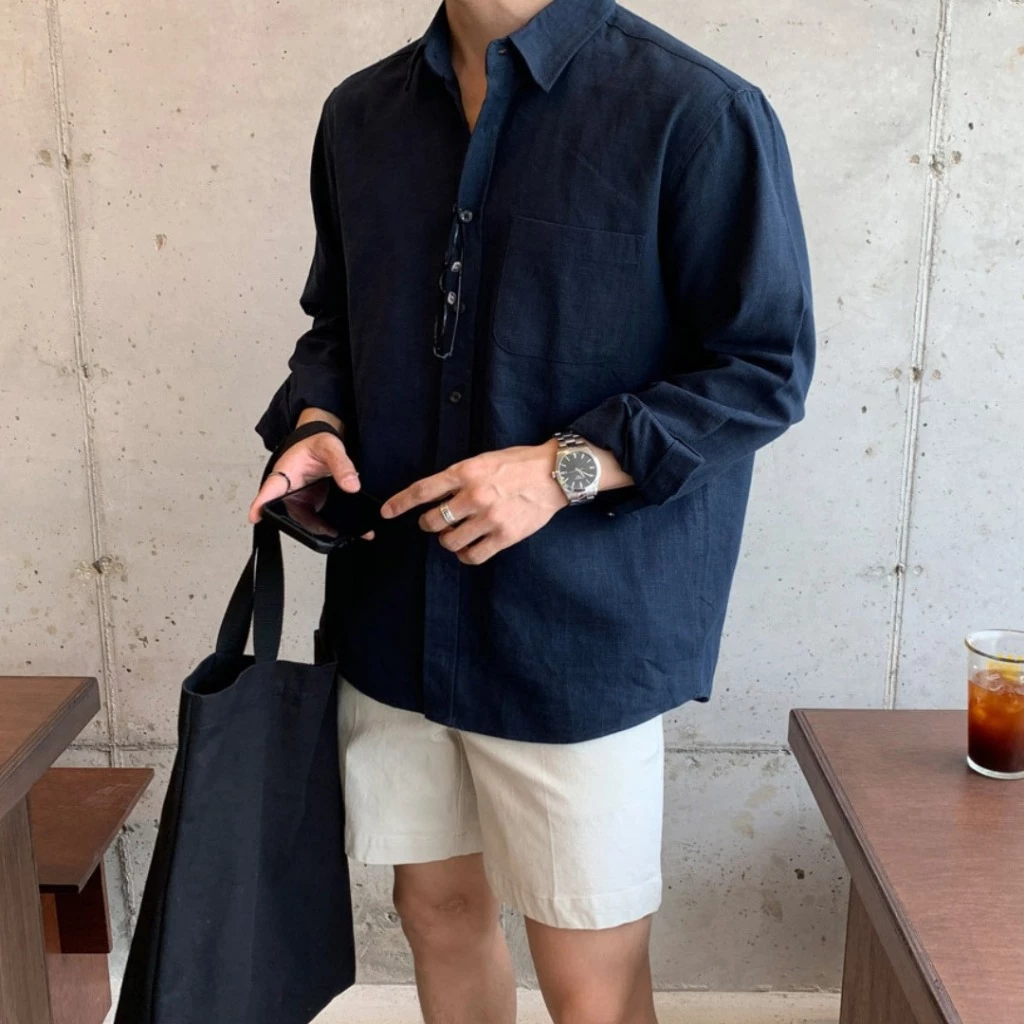 Áo Sơ Mi Nam Tay Dài Chất Liệu Vải Linen Cao Cấp, Form Regular Thanh Lịch, Sang Trọng - LUCIINON
