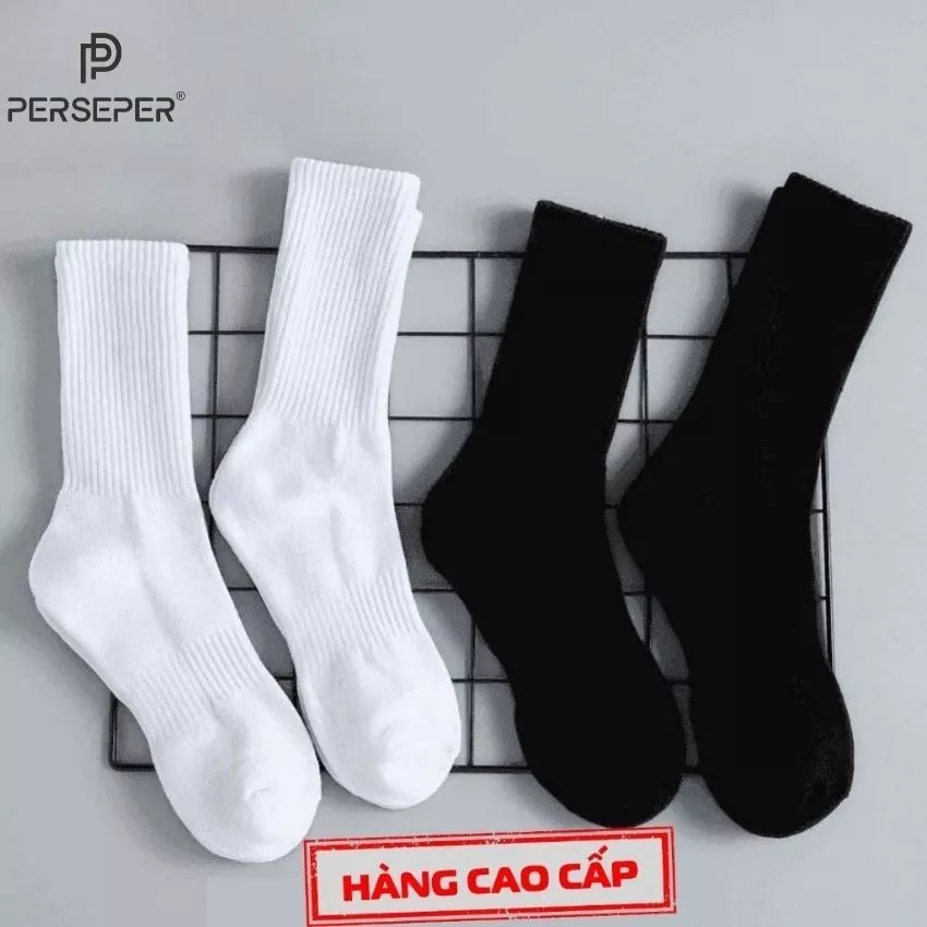 Tất nam cổ cao thể thao, vớ nam cao cấp chất liệu vải Hàn co giãn 4 chiều - Cherry shop
