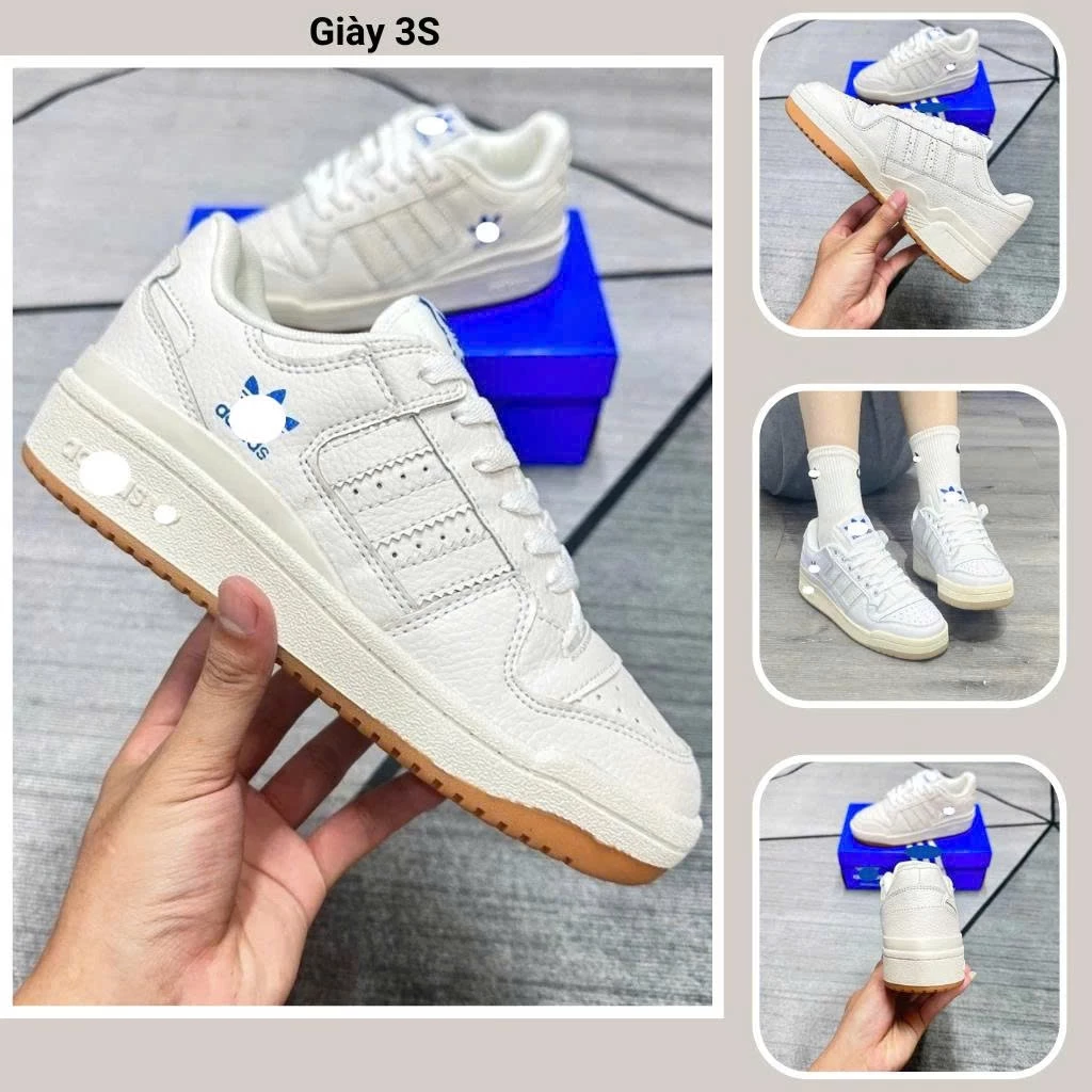 Giày Sneaker Nam Nữ Forum 84 Trắng Đế Cao Su Phối 3 Sọc – Giày Thể Thao Phong Cách Hàn Quốc, Đi Học,Đi Chơi Full Box đang được đối chiếu cho người mua tại Việt Nam