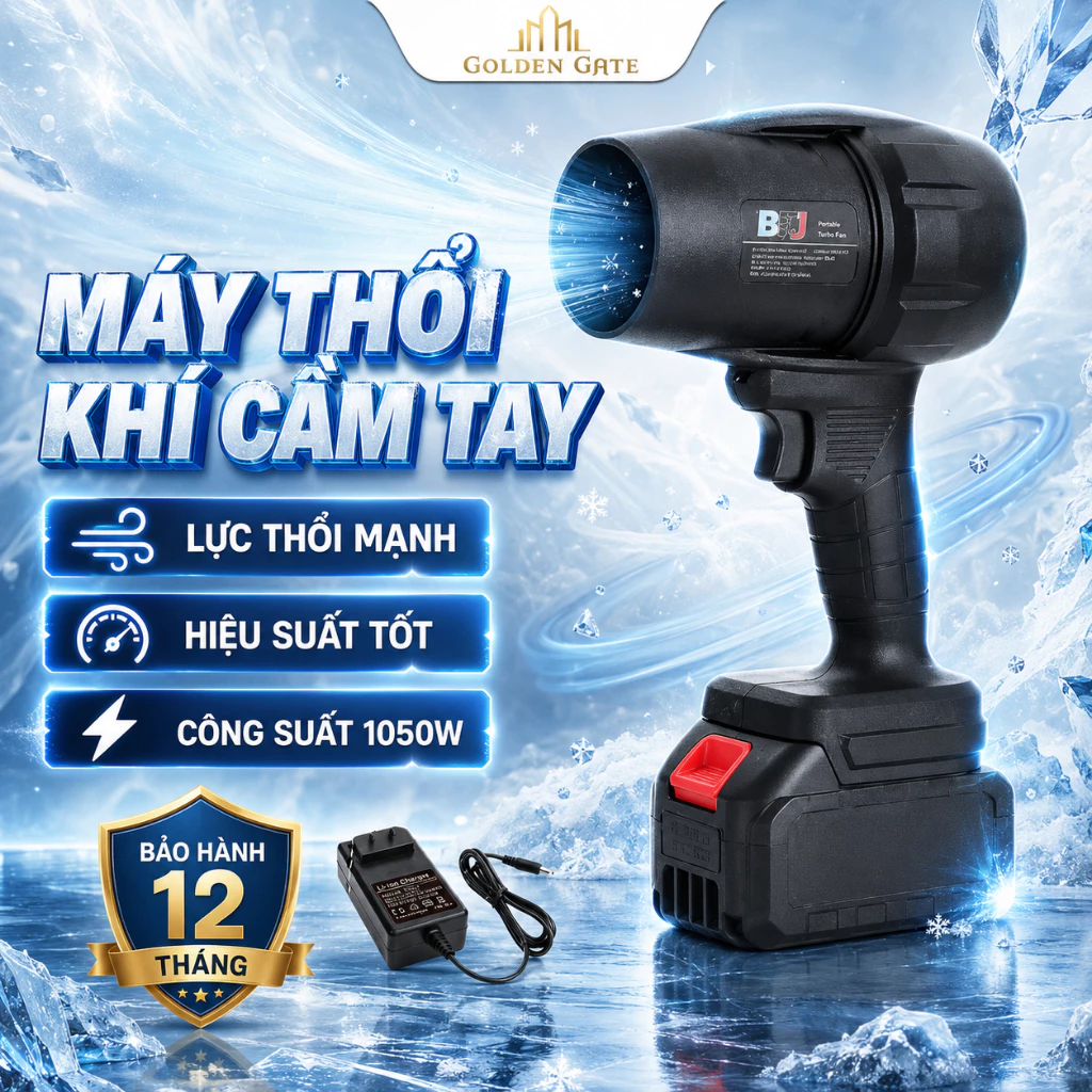 Máy Thổi Khí Cầm Tay 1050W - Máy Thổi Gió Phản Lực 130.000 Vòng/Phút, Máy Thổi Bụi Mini Siêu Mạnh