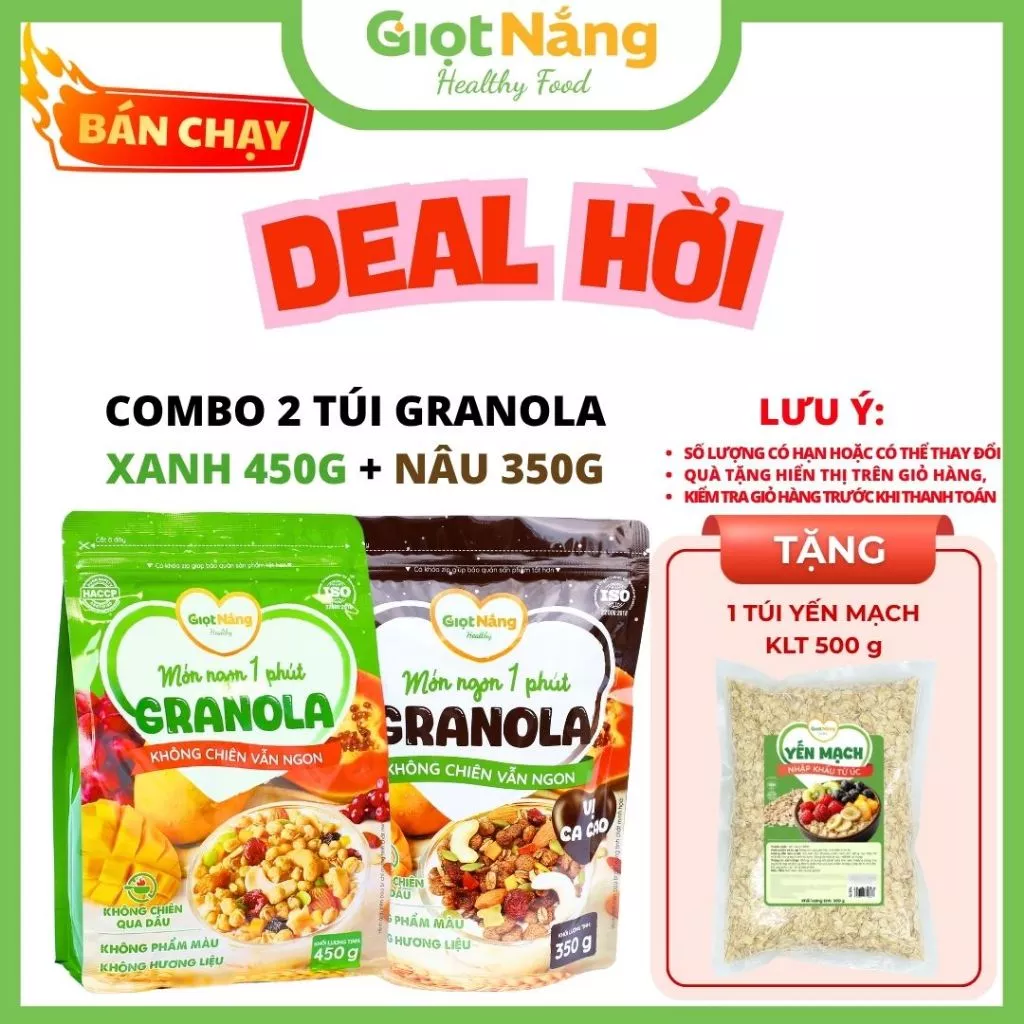 Granola Mới Ngũ Cốc Dinh Dưỡng Ăn Sáng Từ Trái Cây từ Giọt Nắng