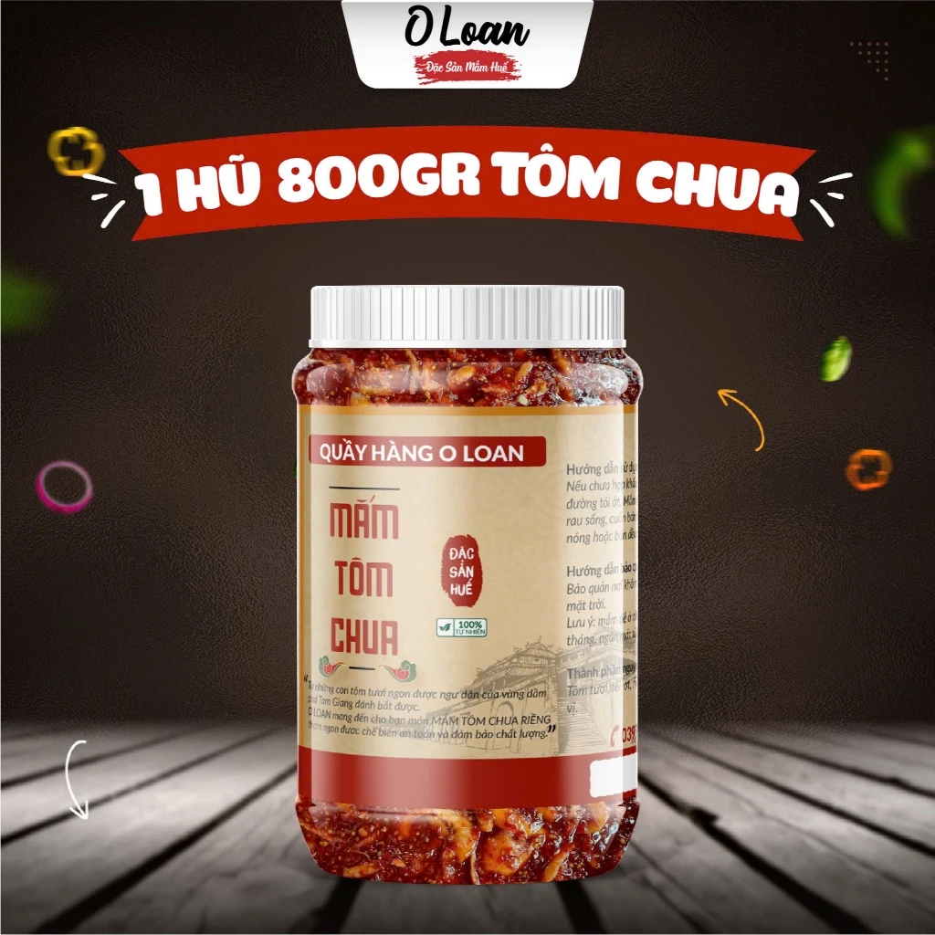 Mắm Tôm Chua RIềng Đặc Sản Mắm Huế Hũ To 800gr