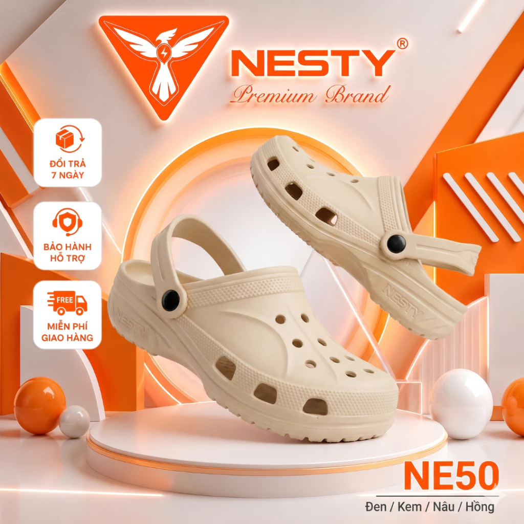 Dép Sục Nguyên Khối Thương Hiệu NESTY Siêu Nhẹ 4cm Full Size Gia Đình đang được đối chiếu cho người mua tại Việt Nam
