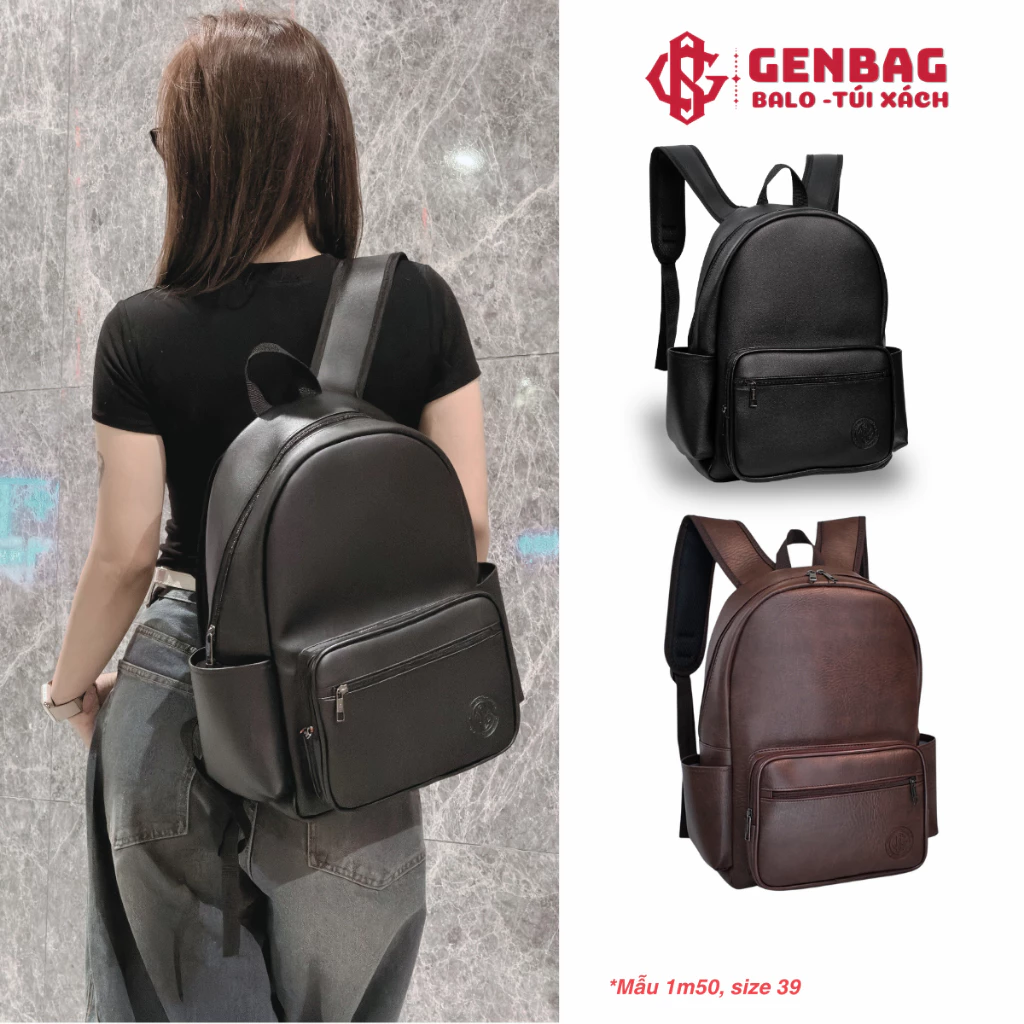 Balo da đi học nam nữ GENBAG balo nhiều ngăn chống thấm nước BL01 đang được đối chiếu cho người mua tại Việt Nam