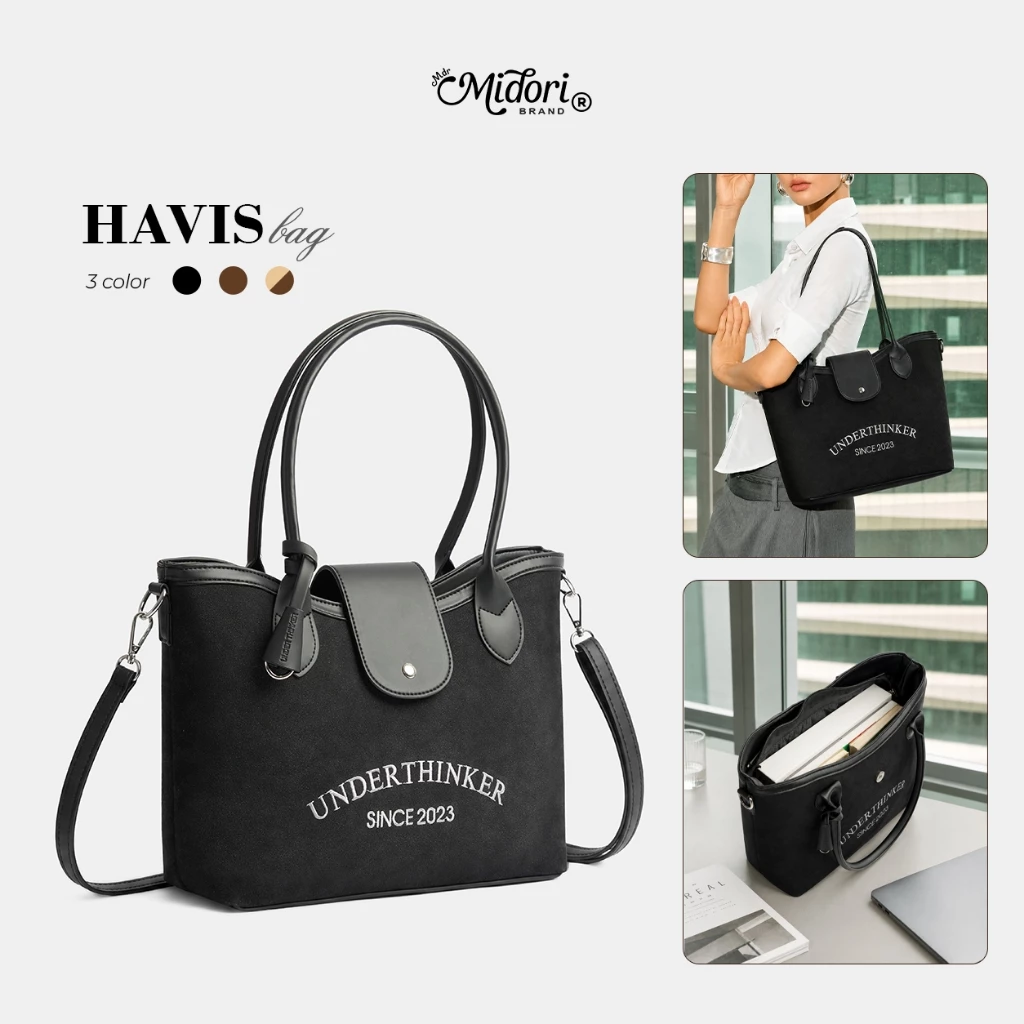 Ảnh sản phẩm do Shopee hiển thị, kiểm tra ngày 9/8/26 Túi Xách HAVIS Tote Vải Da Lộn Phối PU Đựng Laptop Đi Làm Học Du Lịch Thời Trang Nam Nữ | M STUDIO đang được đối chiếu cho người mua tại Việt Nam