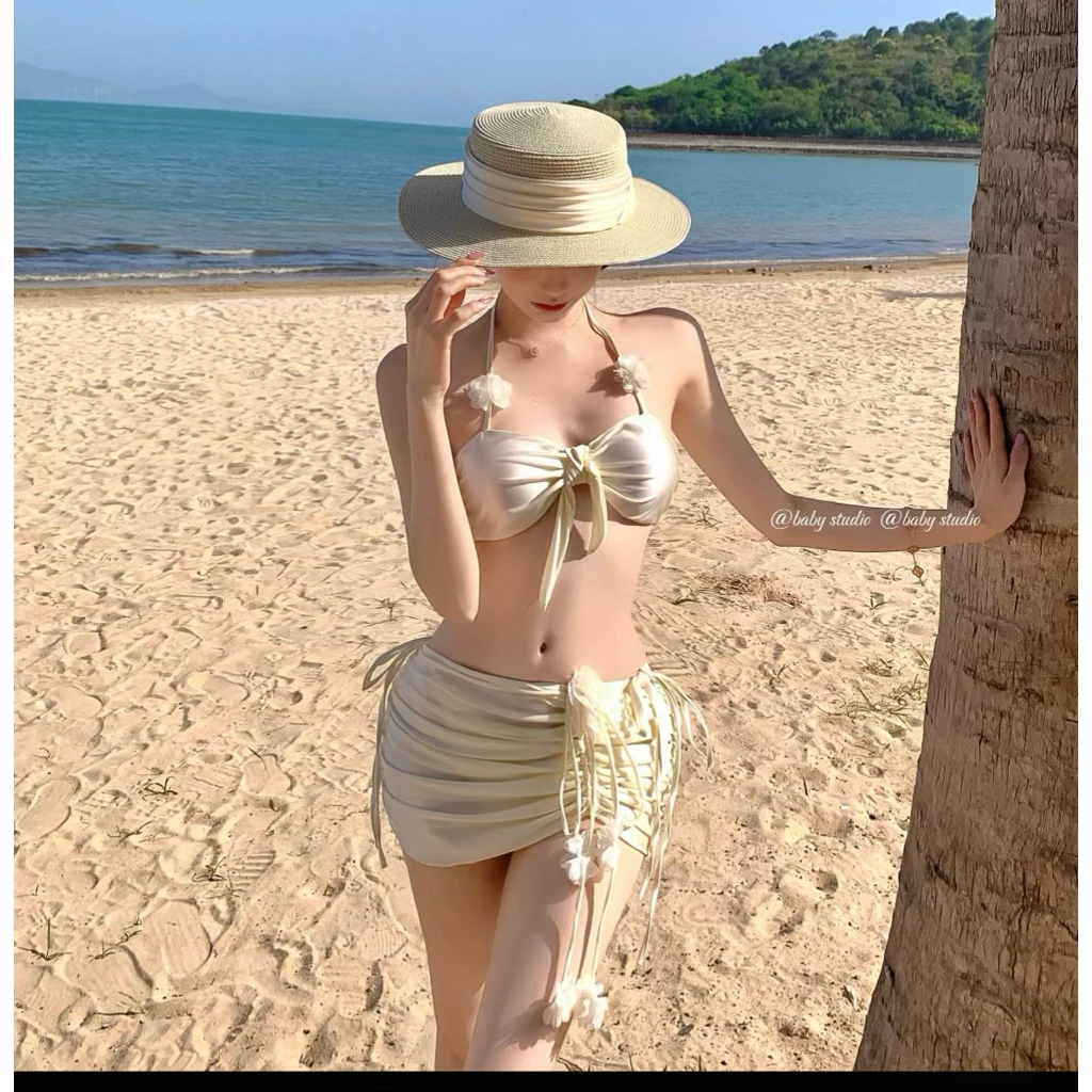 Bikini Tina Set 3 Món Dây 8 Bông Siêu hót mẫu 2025