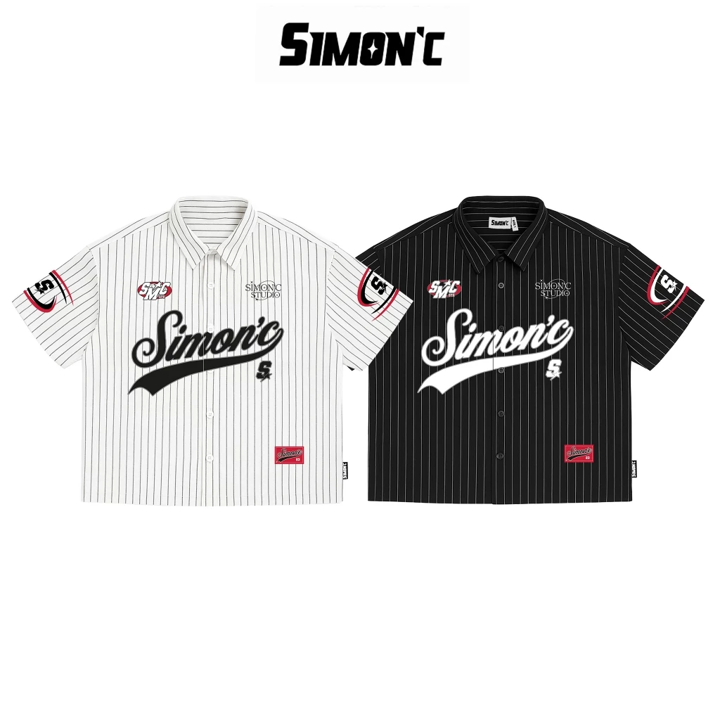 Simon'C Áo Sơ Mi Boxy 01 - 2 Màu Vải Tuytsi Tay Lỡ Nam Nữ Local Brand Thời Trang Form Boxy.