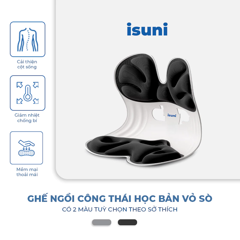 Ghế Công Thái Học ISUNI SEASHELL Chống Gù Lưng Giúp Ngồi Thẳng Lưng Chống Vẹo Cột Sống