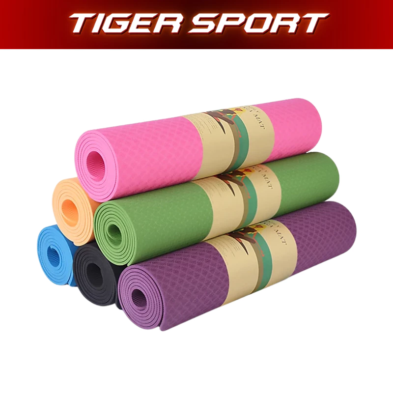Thảm Yoga Có Kẻ Định Tuyến Dày 8mm 1 Lớp - Hỗ trợ tập luyện chuẩn dáng, Êm ái, Chống Trơn