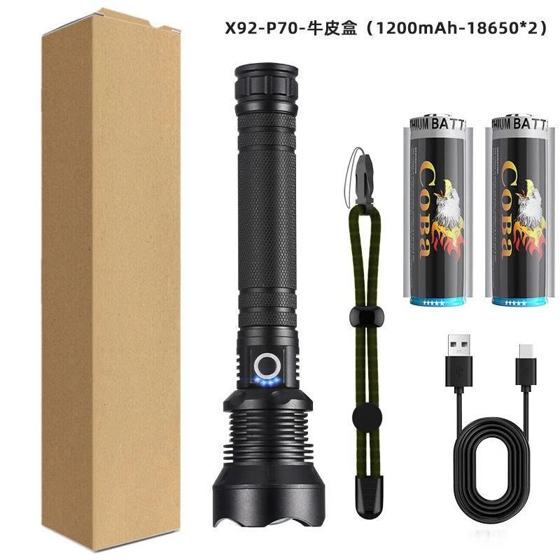 Đèn Pin Siêu Sáng Cầm Tay XHP 70 PIN CHẤT - chống thấm nước sản xuất theo tiêu chuẩn quân đội Mỹ Bảo hành 12 tháng