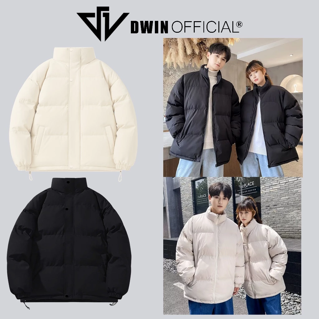 Áo khoác phao nam nữ DWIN local brand form oversize cổ cao unisex trần bông dày dặn siêu ấm AK04A