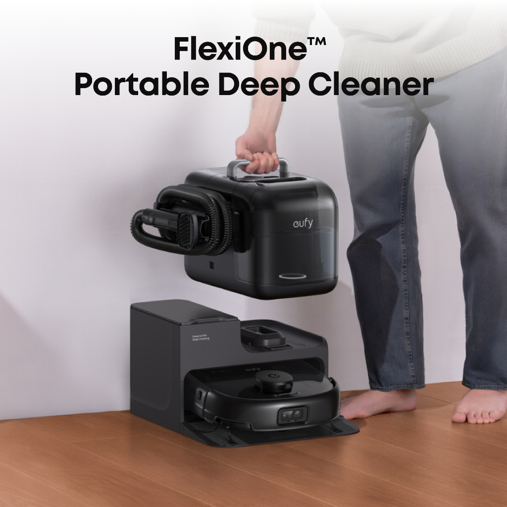 [New Launch]eufy by Anker Máy hút bụi và lau nhà E28 Omni Robot Hệ thống HydroJet, với máy làm sạch sâu di động cho thảm - Hình 4