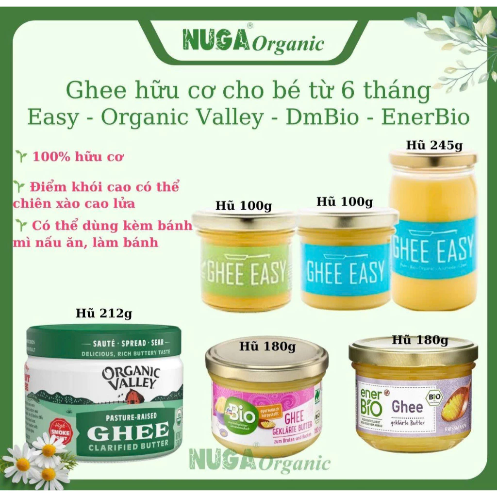 Bơ Ghee hữu cơ cho bé (Organic Ghee Butter)