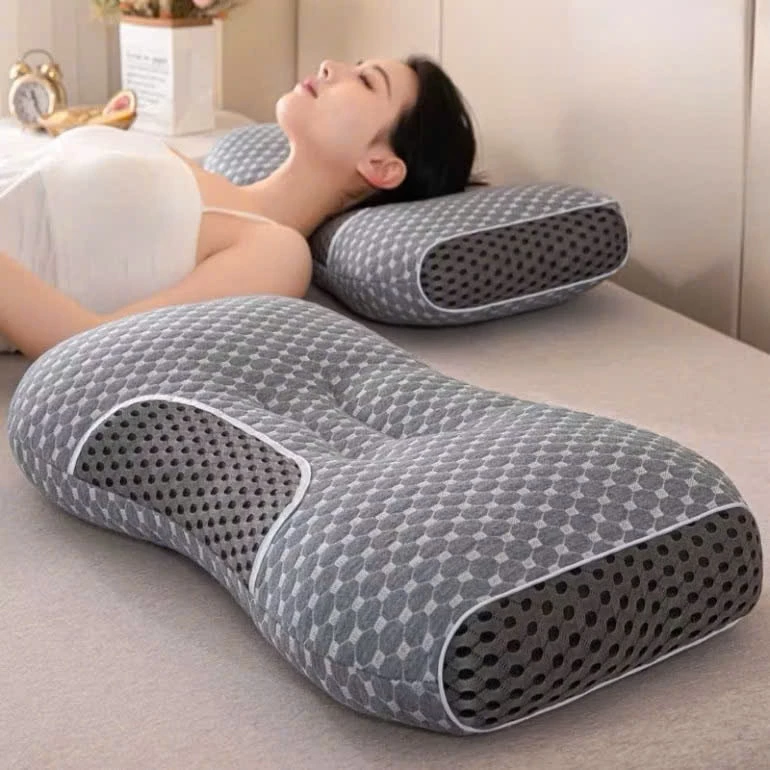 Gối ngủ công thái học PTLUXURY chống đau mỏi cổ vai gáy hạn chế ngáy giúp giấc ngủ ngon