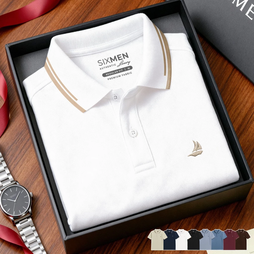 Áo polo nam cao cấp GALIO [Tặng Kèm Hộp Quà] Vải cá sấu FeelMax thoáng mát, thanh lịch - SIXMEN
