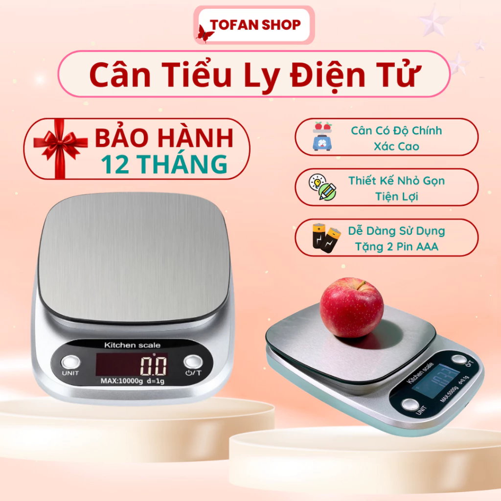 Cân Tiểu Ly Điện Tử 0.1g Đến 5kg - 1g Đến 10kg – Cân Tiểu Ly Chính xác Dụng Cụ Cân Thực Phẩm Nhà Bếp