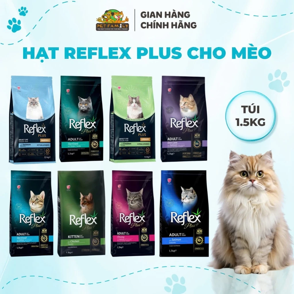 Hạt Cho Mèo Reflex Plus RPCALL 1.5Kg Thức Ăn Dành Cho Mèo - HAPPY PETFAMILY đang được đối chiếu cho người mua tại Việt Nam