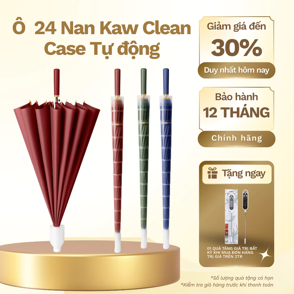 Ô 24 Nan Kaw Clean Case Tự động Vỏ Bọc Nhựa Chống Thấm Nước Siêu To, Bền Đẹp Chắc Chắn