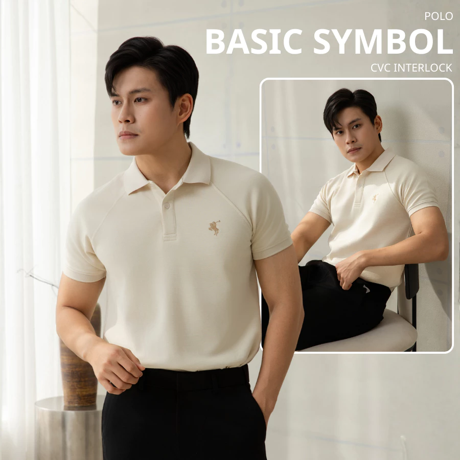 Áo Thun Polo Nam BASIC SYMBOL Vải Cotton Interlock Cao Cấp, Trẻ Trung, Thanh Lịch, Sang Trọng - CATIZEN