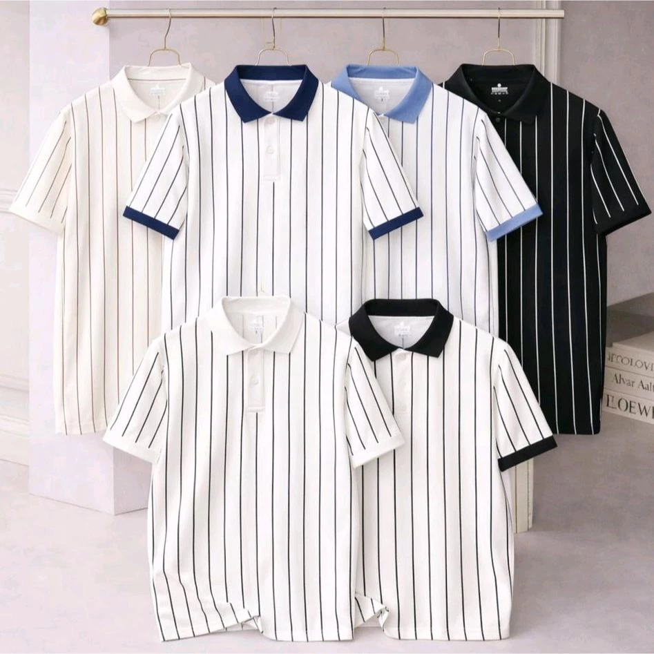 áo polo nam nữ cổ bẻ thun cá sấu thái co dãn thoáng mát thoáng mồ hôi trơn viền trắng đen tặng người thân cao cấp