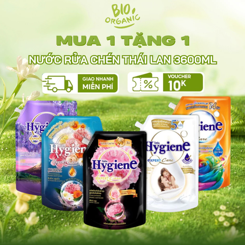Nước xả vải siêu đậm đặc Hygiene Expert Care chuẩn Thái Lan lưu hương lâu làm mềm quần áo