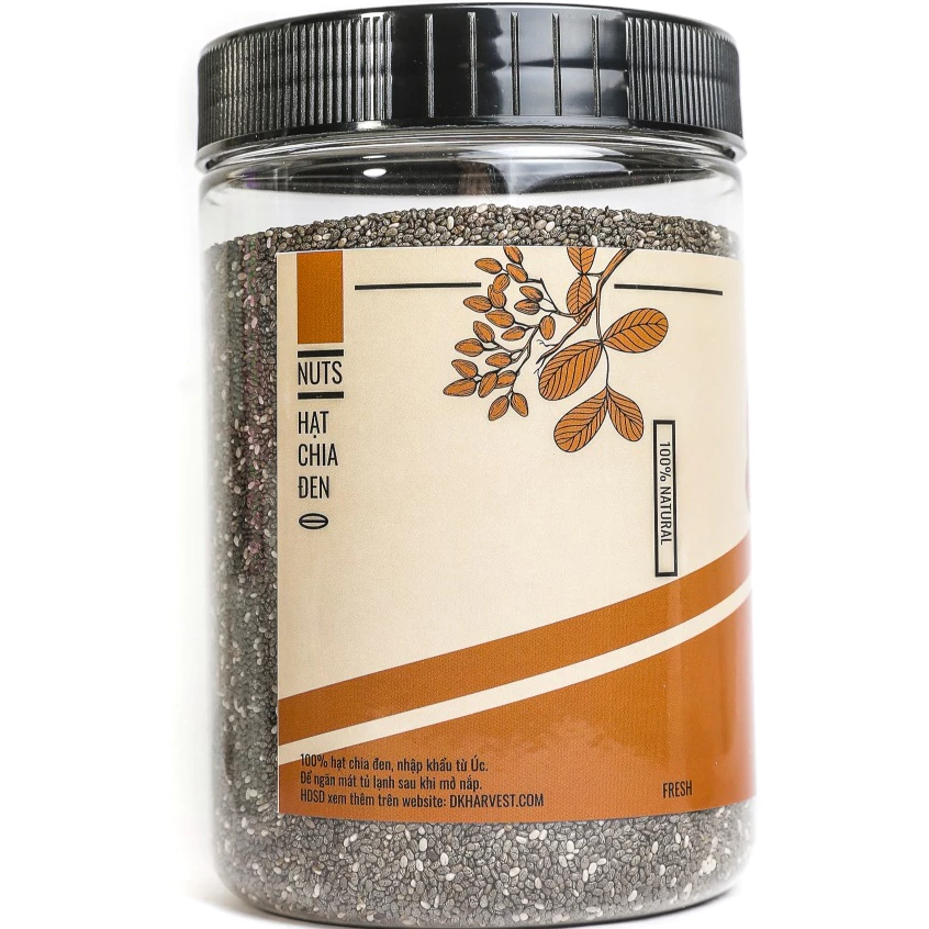 Hạt Chia DK Harvest 500g- Nhập Khẩu Ấn Độ | Giàu Omega-3, Hỗ Trợ Giảm Cân, Độ Tinh Khiết Cao
