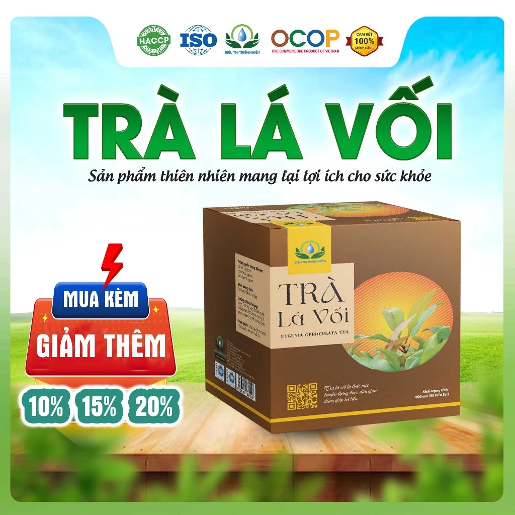 Trà Lá Vối Hộp 30 Túi Lọc Siêu Thị Thiên Nhiên Giải Nhiệt