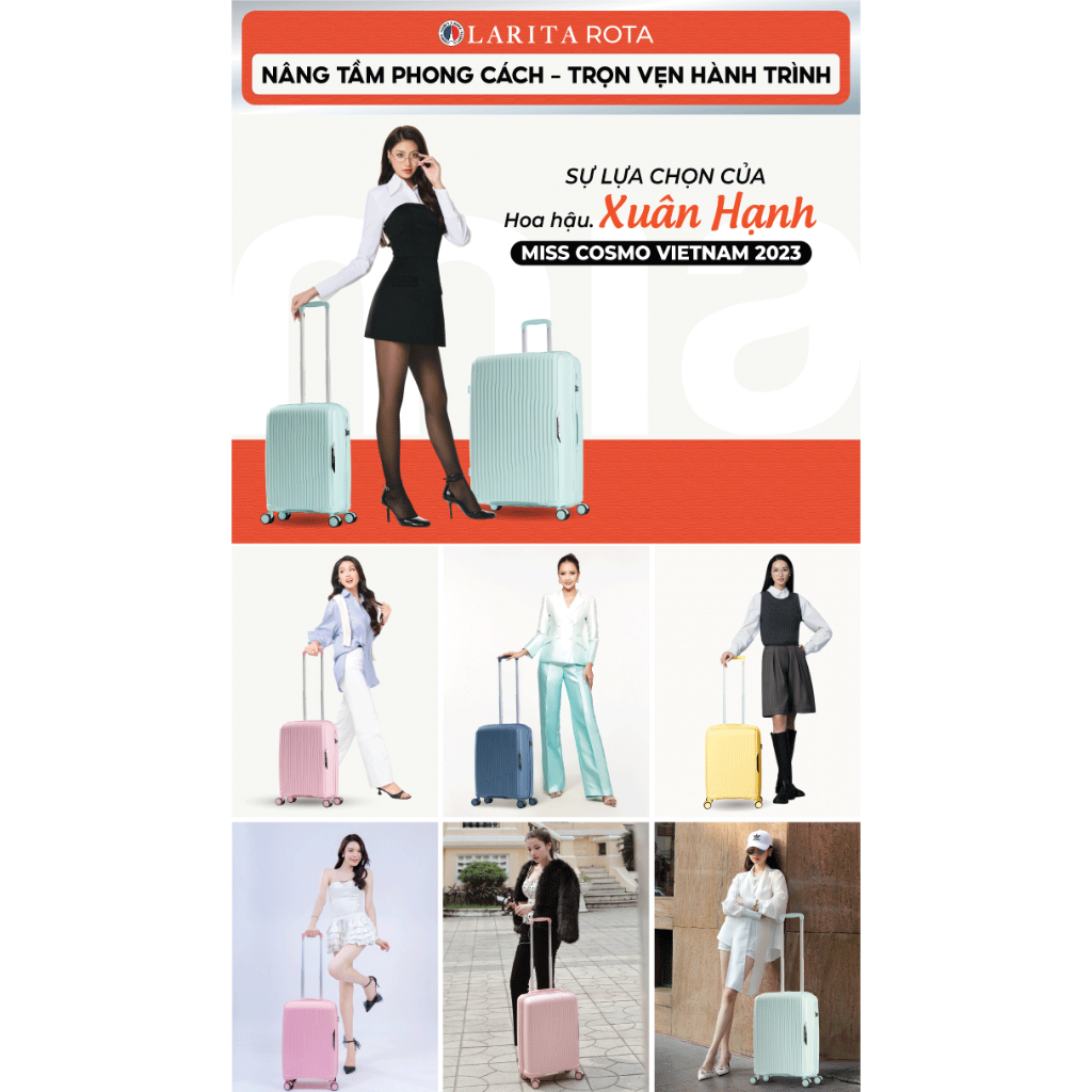 [🔥BEST SELLER] Vali Kéo MIAvn Larita ROTA - Size 20/24/28, Nhựa PP Dẻo Siêu Bền, Hạn Chế Bể Vỡ, Khoá TSA, BH Trọn Đời - Hình 7