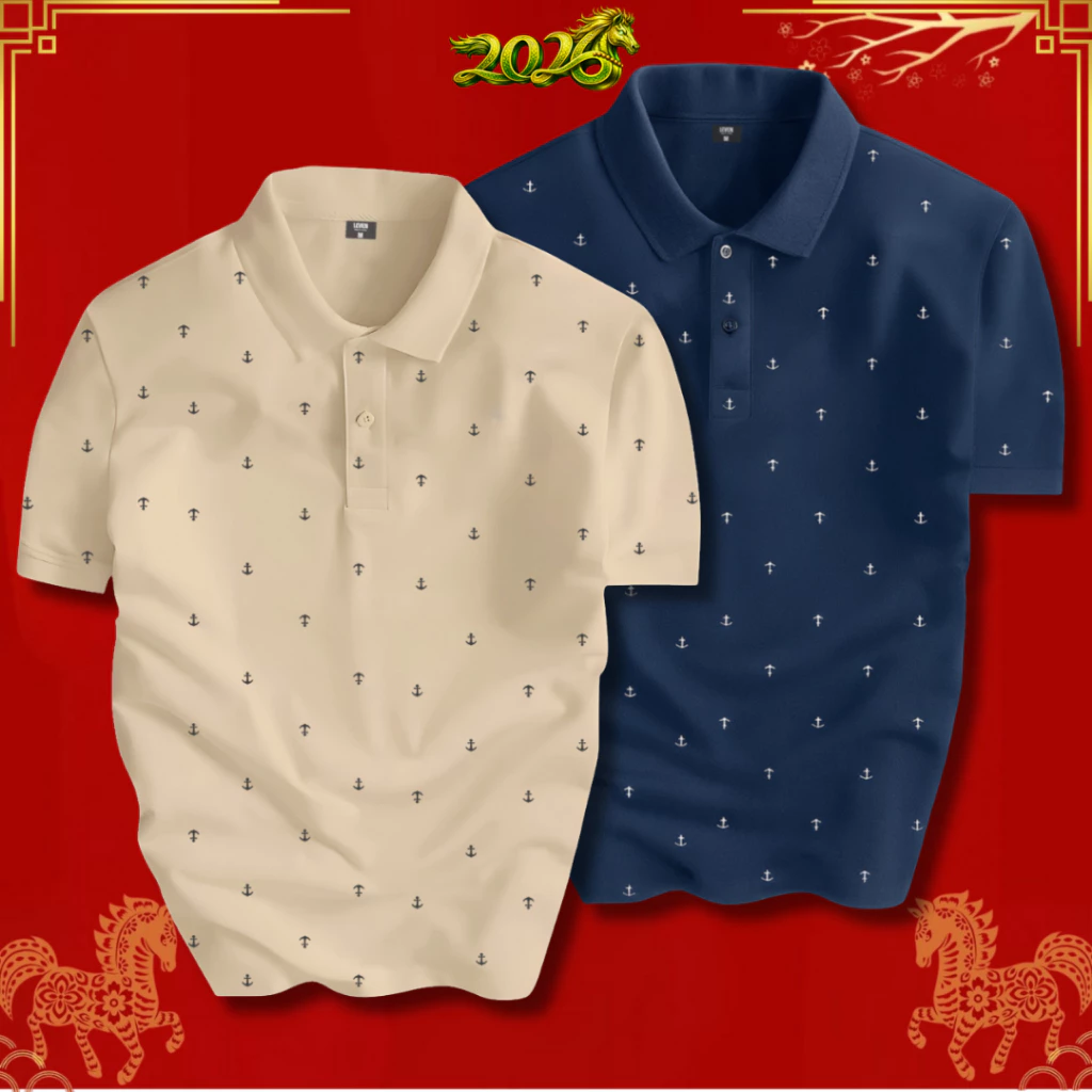 Áo Thun Polo MỎ NEO Cổ Bẻ Vải Cá Sấu, Vải Mềm Mịn - Áo Có Cổ Ngắn Tay Thời Trang Nam Nữ, MỎ NEO